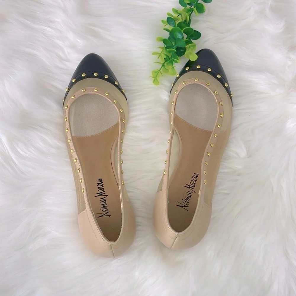 Neiman‎ Marcus “Gertrud” Studded Flats